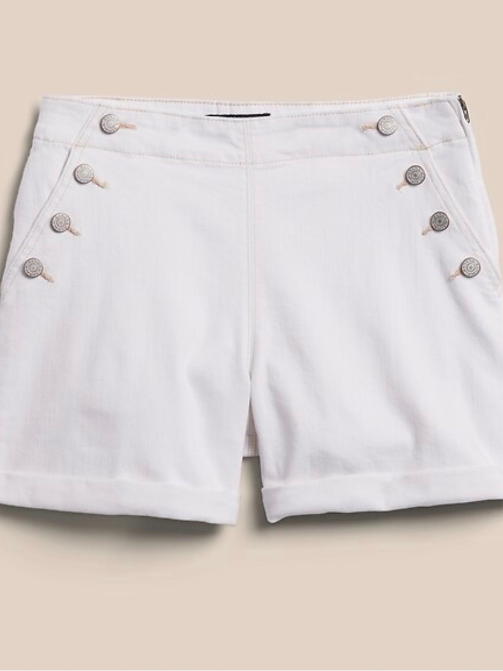 Banana Republic White Denim Sailor Short - Size 29/8